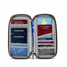 Multi-Pocket Travel Document Organizer, Waterproof Passport Holder Wallet, Zippered Ticket And Card Storage Bag, Suitable For Air Travel, Multi-Color Portable Travel Essentials Storage Box, Can Store ID Card, Credit Card And Boarding Pass - Multicolor - View 2