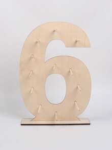 SikeSike 1 Set 0-9 Wooden Donut Display Rack, Birthday Party Table Decor, Baby Shower, Wedding, Gender Reveal Party Supplies - Beige - View 21