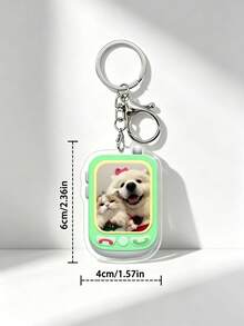 Custom Photo Keychain, Cute Mini Phone Shape, Personalized Photo Acrylic Keychain, Gift For Mom/Girlfriend/Boyfriend, Christmas Gift, Winter Gift - Multicolor - View 8