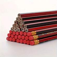 50/30pcs Premium HB Pencils With Eraser - Smooth Writing, Suitable For Classroom, Office And Studio Drawing And Shading - Premium Wood Barrel | Hexagonal Grip, Break-Resistant Lead, Latex-Free Eraser, Suitable For Notes, Exams, Journals And Artistic Creation - Pencil - View 5