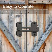 1pc Heavy Duty Adjustable Door Lock Latch With Screws, Metal Sliding Bolt Lock, Suitable For Wooden Doors, Main Doors, Cabinets, Sheds And Fences, Home, Garage And Workshop Reinforcement Security Lock - Multicolor - View 11
