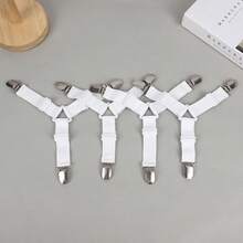 1pc 4pcs Non-Slip Bed Sheet Triangle Fixing Clips Adjustable Bed Sheet Clips Quilt Fixing Clips Adjustable Bed Sheet Clips Quilt Tablecloth Curtain Sofa Cover Bed Sheet Clips Non-Slip Tent Fixing Clips - 4-pack Triangle White - View 7