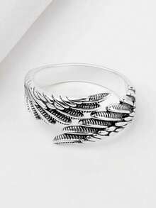 1pc Vintage Punk Wing Copper Adjustable Open Ring Unisex Fashion Jewelry - Wings - View 1