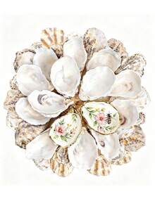 1/3/5pcs Concave Small Oyster Shells, Blank Oyster Shells For Handmade Crafts, DIY Painting Decoration Shells, Suitable For Christmas Ornaments, Beach Home Decor, Wedding Table Decor, Suitable For Adult Craft Enthusiasts, Halloween Thanksgiving Christmas Gifts - Multicolor - View 2