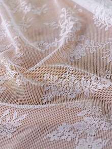 1/16PCS Romantic French Lace Trim Tablecloth, Suitable For Living Room, Dining Room, Date, Wedding, Home Decor, Washable And Reusable - White - View 7