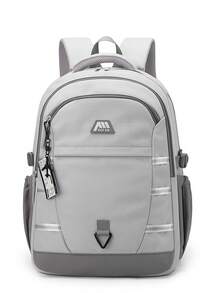 Men's Large Capacity Multi-Compartment Backpack With Reflective Strip Design, Durable And Lightweight, Suitable For Middle School, High School And College Students, Can Fit Laptop, For School, Commute, Short Trips, Travel, Outdoor Hiking, Daily Storage Bag, Gift For Boys And Boyfriends - Multicolor - View 12