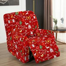 4pcs Lounge Chair Cover Set, Slouchy Lounge Chair Cover, Printed Recliner Sofa Cover, Non-Slip Reclining Sofa Cover With Storage Pocket, Furniture Protector For Living Room - Multicolor - View 7