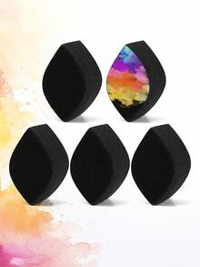 MAANGE 1/5/10/20pcs Dual-Use Makeup Sponges, Soft Skin-Friendly Powder Puffs, Easy-To-Apply Makeup Eggs, Daily Makeup Essential, Portable Travel Makeup Tool, Suitable For Liquid Cosmetics, Gift For Girls - Black - View 13