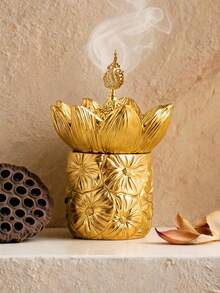 1pc Floral Resin Incense Burner, Middle Eastern Arabic Style Aromatherapy Decor, Exquisite Floral Design, Ideal Decoration For Living Room, Home, Office, Meditation Space, Desk, Festivals And Parties, Perfect Decorative Gift - Incense Burner - View 14