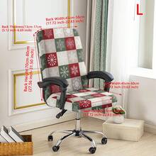 1 buah Sarung Kursi Kantor Motif Natal, Sarung Kursi Gaya Minimalis, Cocok Untuk Kantor, Ruang Belajar, Ruang Keluarga, Sarung Kursi Kantor Bermotif dengan Resleting - beraneka warna - View 14