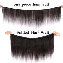 VALLBEST Straight Bundles With Closure Human Hair 20 22 24+18 Brazilian Human Hair Bundles With Closure Straight 100% Unprocessed Virgin Weave Hair Bundles With Lace Closure - Natural Black - View 8