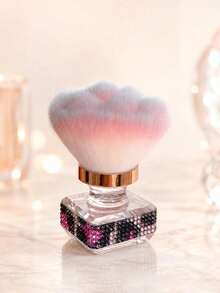 Soft Makeup Brush, Rhinestone Makeup Brush, Portable Makeup Tool, Nail Dust Brush, Gradient Fiber Makeup Brush, Vanity Decor, Beauty Photography Prop, Travel Makeup Brush - Multicolor - View 2