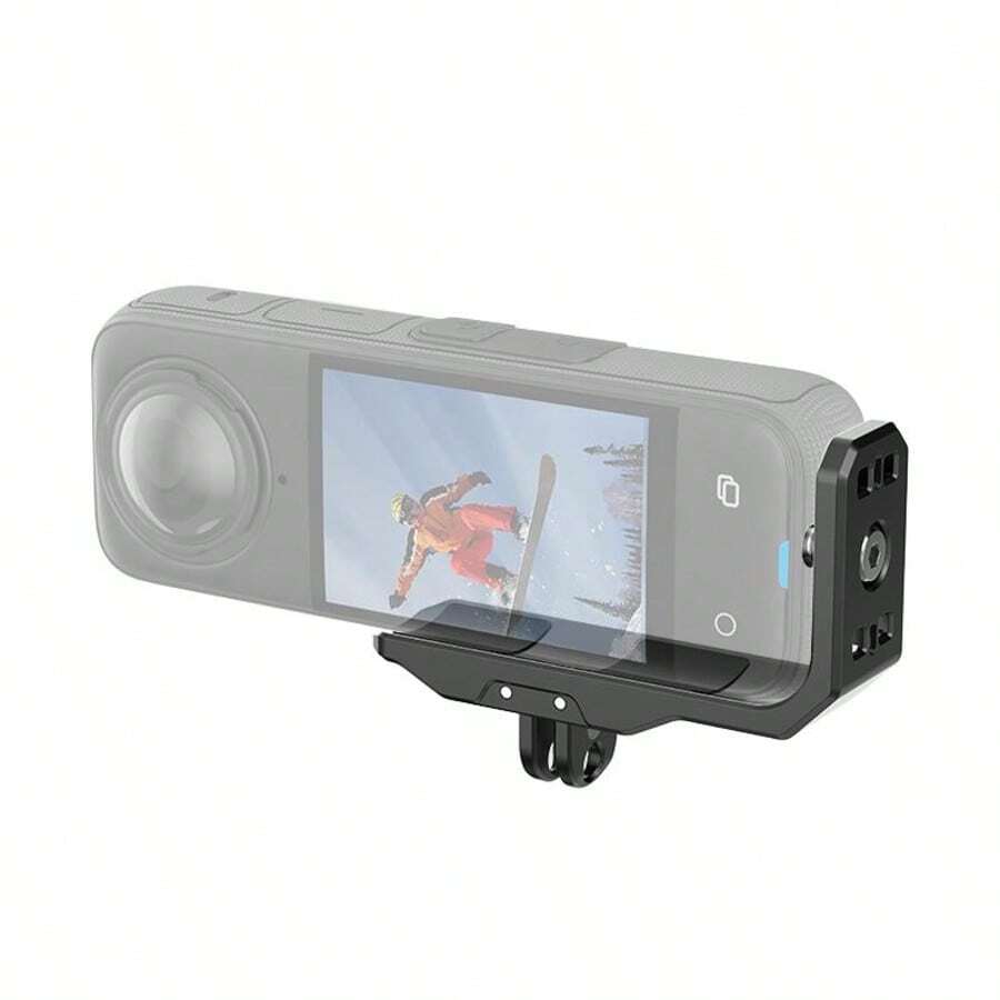 For Insta360 X4 / X5 PULUZ Vertical Horizontal Shooting Quick Release Metal L Bracket (Black) - View 1