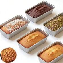 6pcs/10pcs Air Fryer Mold Set - Mini Rectangular Bread Mold, Suitable For Homemade Bread, Cake And More - Durable Aluminum Baking Mold, Non-Stick Aluminum Cake Mold, Perfect For Home Cooking And Baking, Modern Kitchen Supplies | Baking Essential | Durable Aluminum Material - Silver - View 8