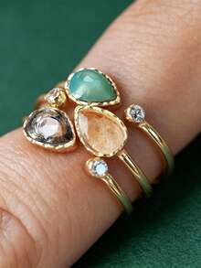 1pc Exquisite Cubic Zirconia Ring For Women, Wedding Engagement Party Jewelry, Valentine's Day Gift - 1# - View 9