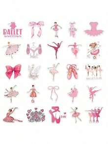 50pcs Ballet Dance Stickers For Luggage, Notebook, Planner, Phone Case, Graffiti Decoration - 50 Ballet Stickers TT242 - View 4