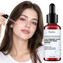 Lactic Acid Pore Refining Serum 30ml, Gently Removes Dead Skin Cells, Tightens Pores, Regulates Excess Oil, Soothes Skin And Locks In Moisture, Improves Rough And Uneven Skin Texture, Makes Skin More Delicate And Smooth - 30ml - View 4