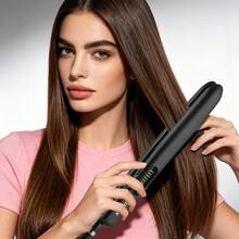 CRASTS Hair Straightener And Curler 2 In 1, Ceramic Flat Iron With 6 Adjustable Temperature 130℃ To 230℃, Fast Heating Hair Styling Tool With 360° Swivel Cord For All Hair Types, Black - Black - View 14
