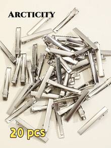 Arcticity 30pcs 5.5cm Metal Single Tooth Hair Clips, Flat Top Tooth Design, Suitable For Curly Hair Styling, Durable Crocodile Clips, DIY Travel Hair Accessories Tools - Silver - View 11