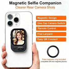 Rear Camera Selfie Viewfinder Screen, Selfie Display With Remote Control, Real-Time Preview Screen Mirroring Device, Supports Remote Zoom And Lens Switching, Allows Using Rear Camera For Selfies, Convenient For Capturing Clearer Selfie Photos - View 3