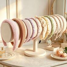 1pc Home Velvet Headband Holder Display Stand Jewelry Ornament Organizer Rack - Multicolor - View 2