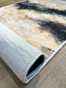 Pinkie Home - 1pc Modern, Luxurious, And Abstract Scandinavian-Style Rug; Textured And Soft, Cream Tones; Suitable For Bathrooms, Kitchens, Entryways, Hallways, Bedside Areas, Living Rooms, And Bedrooms; Machine-Washable Floor Covering; Home Decor. - Navy Blue - View 7