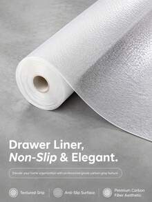 1 Roll Of Minimalist Clear Fresh Air Transparent EVA Drawer Pad, EVA Cabinet Pad, Anti Fouling, Wear-Resistant And Easy To Wipe, With Multiple Specifications To Choose From, Suitable For Various Drawers, Creating A Clean Home Storage Environment. - View 2