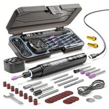 39pcs USB Electric Polishing Machine Tool Set, Linear Polishing Machine, Car Polishing Machine, Electric Angular Grinding Machine, Cordless Drill Bit, Can Be Charged And Used At The Same Time, Used For DIY Jewelry Grinding Pen Electric Tool Set - Multicolor - View 1