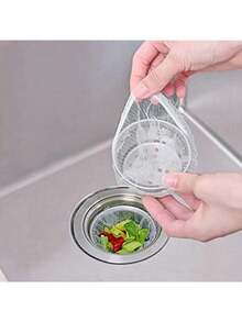 200/100pcs Disposable Sink Strainer Filter Bags (Includes 1 Storage Box), Kitchen Food Waste Collection Mesh, Anti-Clogging Drain Filter Bags, Suitable For Kitchen Sinks, Use And Throw Away, Lift And Toss Food Waste Directly, No Need To Wash Greasy Filter Mesh By Hand, Good Breathability, Rapid Drainage While Trapping Residue, Prevents Water Accumulation And Overflow, Fits Most Standard Kitchen Sink Strainer Baskets, Easy To Install And Remove, Reduces Food Residue Adhesion, Inhibits Drain Odor, Reduces Kitchen Cleaning Burden - Sink Filter Bag - View 1