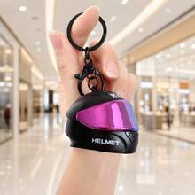 1pc Motorcycle Helmet Keychain, Creative Keychain Accessory, Bag And Wallet Decoration Accessory, Ideal Birthday Gift, Holiday Gift, Party Favor - Multicolor - View 10