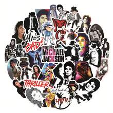 Hasbro 50pcs/1set Stiker Grafiti Bintang Rock Michael Jackson untuk Botol Minum, Koper, Laptop, Kulkas - MultiWarna - View 6