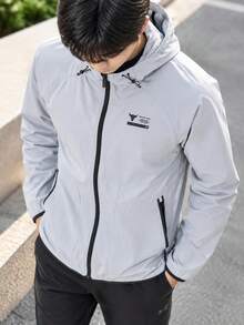 Under Armour 男士運動夾克 Pjt Rock Unstoppable Jkt 連帽訓練休閒開襟外套 1380538-011 - 灰色 - 查看 4