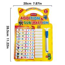 Lachilly Erasable Addition And Subtraction Arithmetic Learning Cards, Reusable Math Early Education Flash Cards, Children's Math Table Flash Cards, Math Operation Thinking Training Learning Teaching Aids, Student Supplies - Multicolor - View 4