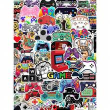 50pcs Cute Retro Game Decorative Stickers, Pixel Game Controller Stickers, Aesthetic Stickers For Water Bottles, Luggage, Notebooks, Party Supplies DIY Craft Stickers - Multicolor - View 8