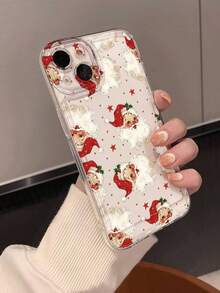 1pc Christmas Santa Claus Star Pattern Clear Phone Case,Compatible With IPhone 18 Pro Max 17 Pro Max 16 Pro Max 15 Pro Max 14 Pro Max & 11/12/13/14/15/16/17/18 Pro/Plus - Multicolor - View 2