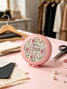 Dual Scale Comfortable Handmade Retractable Tape Measure, Mini Portable Soft Ruler, Home Body Measurement Tape, Suitable For Tailoring, Sewing, Office, Home Learning, Printed With Floral Pattern, Suitable For Sewing, Handmade DIY, Gift For Craft Enthusiasts - Multicolor - View 7