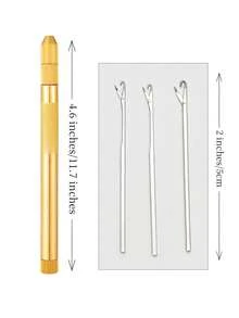 Aluminum Hook Needle Wig Making Tools Ventilation Needles For Lace Wigs Micro Ring Hair Crochet Needles Kit 3 Hook - View 8