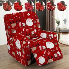 4pcs Lounge Chair Cover Set, Slouchy Lounge Chair Cover, Printed Recliner Sofa Cover, Non-Slip Reclining Sofa Cover With Storage Pocket, Furniture Protector For Living Room - Multicolor - View 3