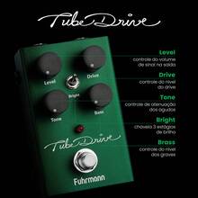 Pedal de efeito analógico para guitarra Tube Drive Fuhrmann Td10 Verde - Verde - Visão 4