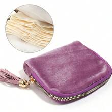 1pc 6-Layer Velvet Jewelry Storage Bag, Korean Velvet Material With Tassel Pendant, Multi-Function Jewelry Organizer Bag For Rings, Earrings, Necklaces, Travel And Home Jewelry Storage, Gift Box Bag - Storage Bag - View 10