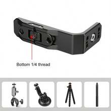 For Insta360 X4 / X5 PULUZ Vertical Horizontal Shooting Quick Release Metal L Bracket (Black) - View 4