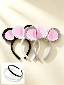 1pc/2pcs Mouse Ear Headband, Cute Plush Animal Ear Headband, Party Costume Prop, Theme Event Styling Accessory, Photo Atmosphere Headpiece, Party Outfit, Stage Performance, Holiday Styling Decoration, Creative Outfit Hair Accessory Mouse Ear - Upgraded Version - View 5