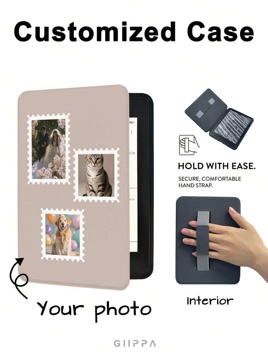 GIIPPA 1件客製化照片Kindle電子閱讀器保護殼,具備自動喚醒/睡眠功能,輕巧便攜,完美貼合並保護您的閱讀設備,畢業禮物、情人節禮物、生日禮物、新年禮物、聖誕禮物 - 彩色 - 查看 1