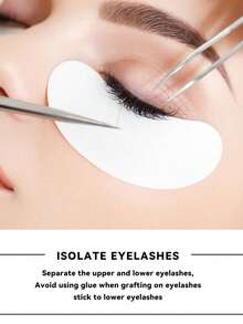 20 Pairs Eyelash Extension Gel, Lint-Free Eye Pads For Eyelash Extension, Eyelash Extension Tools, Eyelash Extension Separation Protection Tools - Pink - View 3