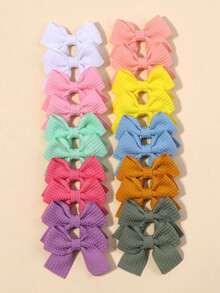 20pcs Solid Color Bow Duckbill Hair Clips, Multi-Functional Hair Accessories, Beach Hair Accessories Halloween Hair Clips - Multicolor - View 11
