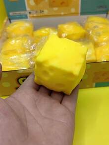 2/1pc Soft Squeeze Cheese Block, Prank Gift, Sensory Squeeze Toy - Cheese Squeeze Toy,Squeezable Cheese Squeeze, Soft Cheese Squeeze, Realistic Cake Texture, Slow Rebound - View 4