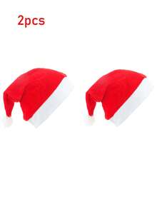 10pcs/5pcs/3pcs/2pcs/1pc Santa Claus Soft Wool Christmas Hat - Red, Machine Washable, Perfect For Holiday Parties And Decorations, Christmas Decor. Christmas Gift. Family Hat Suitable For Boys And Girls - Multicolor - View 16