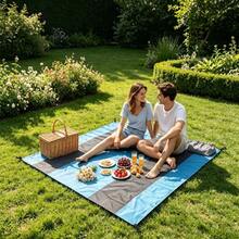 1-Pack Ultimate Waterproof Beach Mat With Drawstring Pocket, Ultra-Portable, Durable, Quick-Folding, Suitable For Outdoor Camping, Home Use, Waterproof, Easy-To-Clean Polyester Material - A - View 7