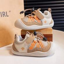 Baby Head-Wrap Walking Shoes, Spring/Autumn New Style, Children's Boys & Girls Soft Sole Anti-Slip Hook & Loop Breathable Sports Shoes - Khaki - View 7