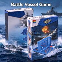 Naval Battle Warship Duel Desktop Game, 2-Player Strategy Toy, Birthday Christmas Easter Party Small Gift Box, Holiday Gift, Prank Toy, Party Interactive Leisure Educational Toy - Multicolor - View 1